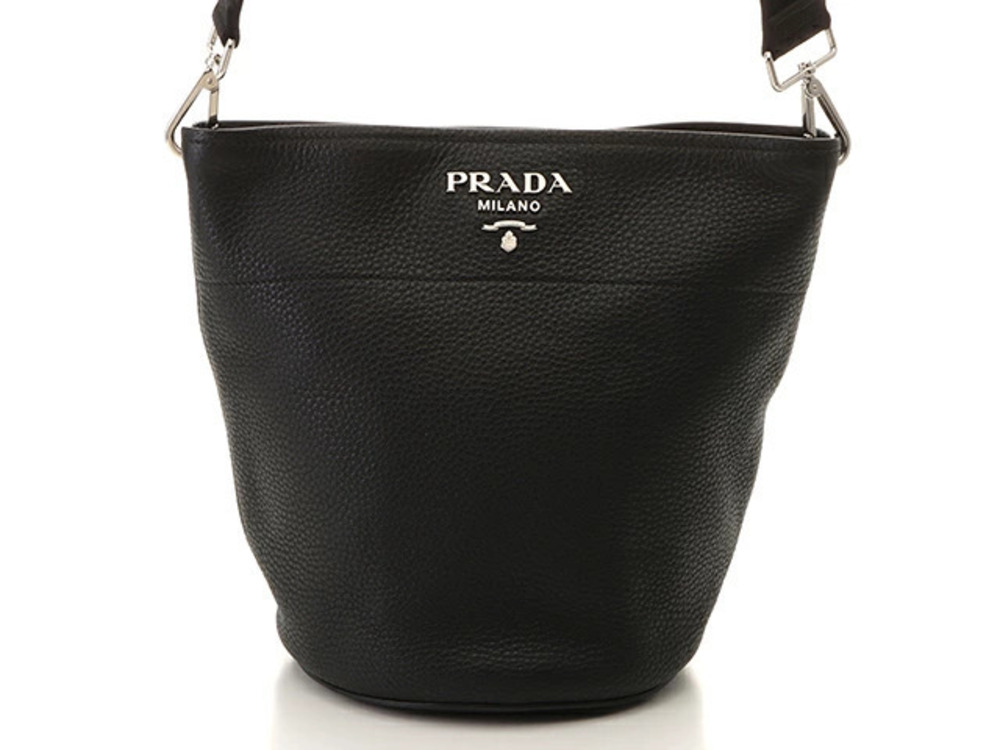 Prada Tessuto shoulder bag black leather